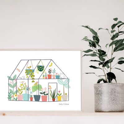 Illustrated Greenhouse Wall Art