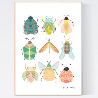 Illustrated Bugs Wall art