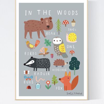 In The Woods  Children's Wall Print