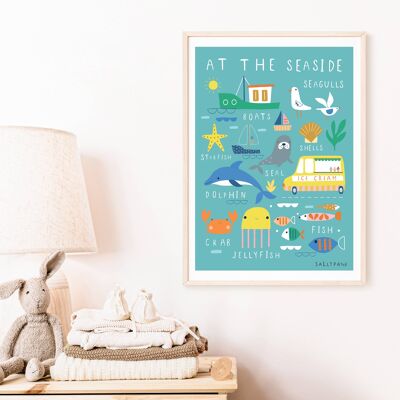 At The Seaside Children's Wall Print