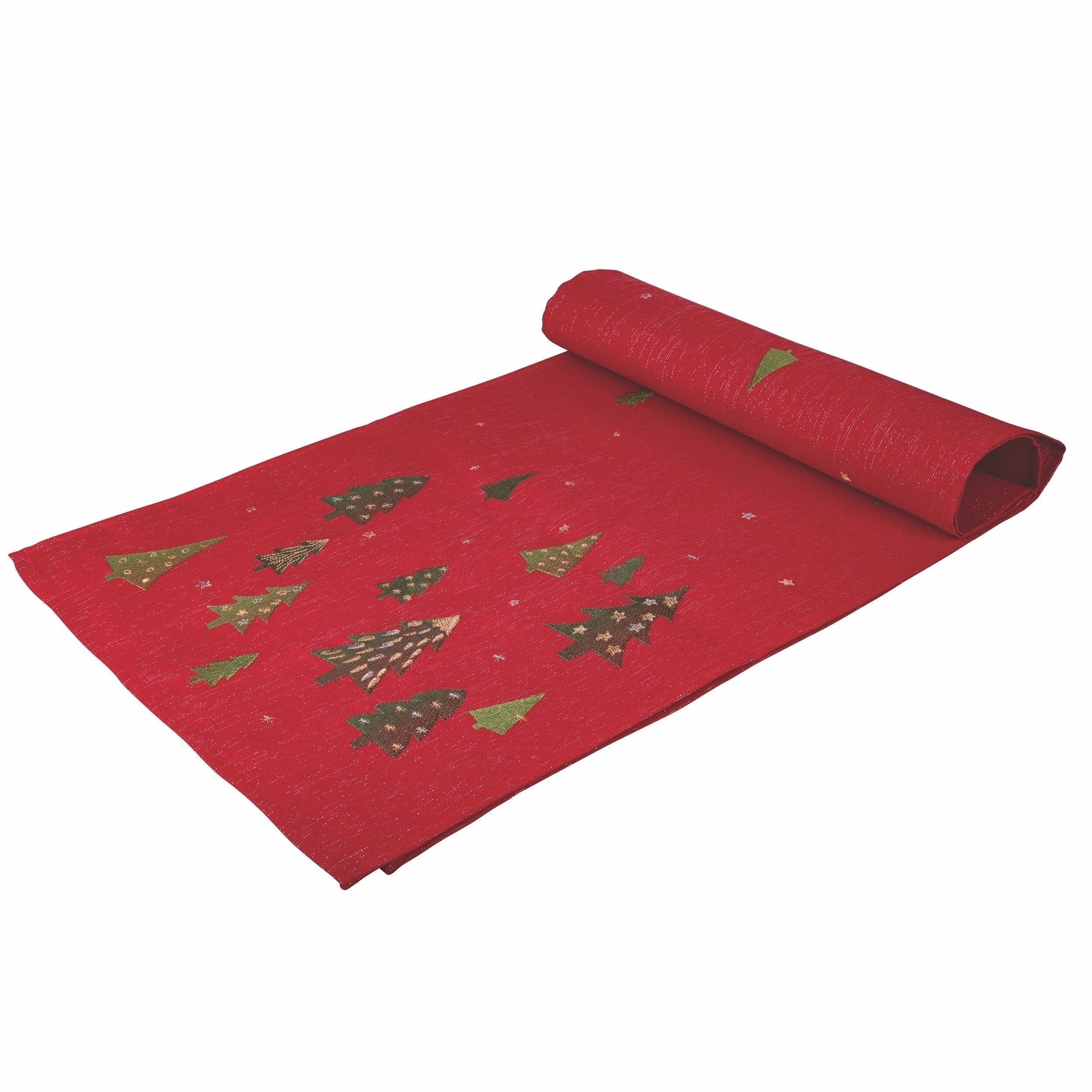 ARBRES DE CHEMIN DE NOËL ROUGE 175X40 CM
