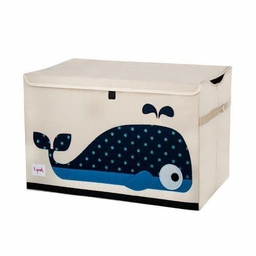 3 Sprouts Toy Chest Whale Blue