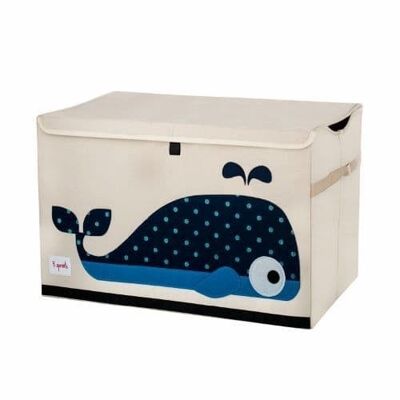 3 Sprouts Toy Chest Whale Blue