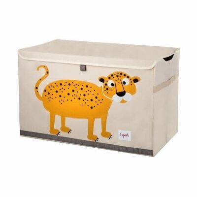 Baúl de juguetes 3 Sprouts Leopardo Naranja