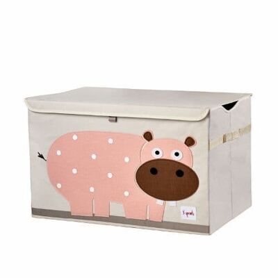 3 Sprossen Spielzeugkiste Hippo Pink