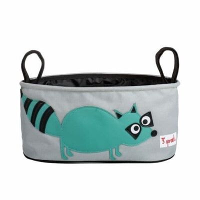 3 Sprouts Stroller Organizer Raccoon Teal