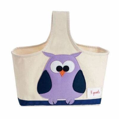 3 Sprouts Storage Caddy Owl Purple