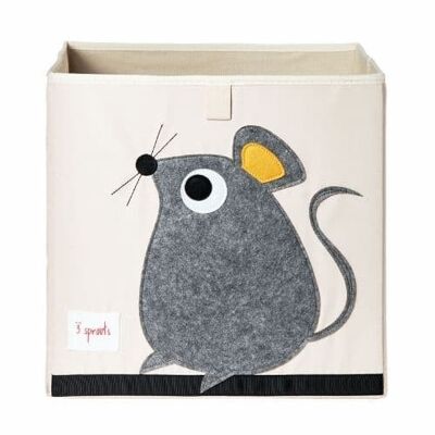 3 Sprouts Storage Box Mouse Grey