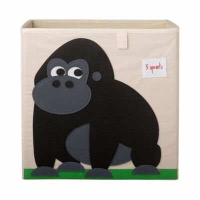 3 Sprossen Aufbewahrungsbox Gorilla Black