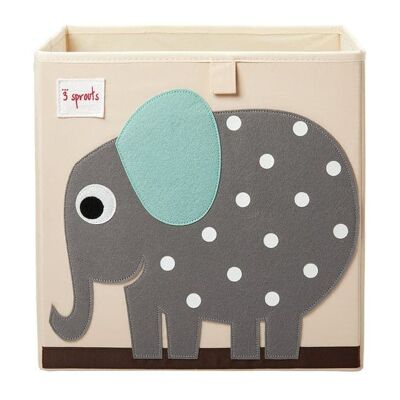 3 Sprouts Storage Box Elephant (Grey)