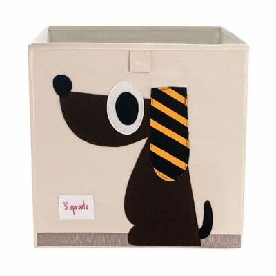 3 Sprouts Storage Box Dog Brown