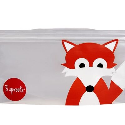 3 Sprouts Reusable Snack Bag Fox (2 per pack)