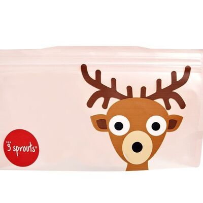 3 Sprouts Reusable Snack Bag Deer (2 per pack)