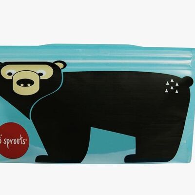 3 Sprouts Reusable Snack Bag Bear (2 per pack)