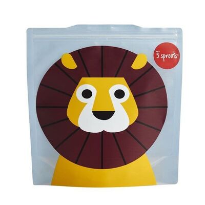 3 Sprouts Reusable Sandwich Bag Lion (2 per pack)