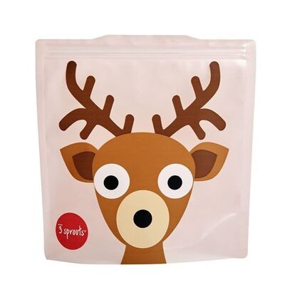 3 Sprouts Reusable Sandwich Bag Deer (2 per pack)