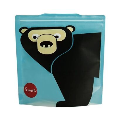 3 wiederverwendbare Sprouts Sandwich Bag Bear (2 pro Packung)