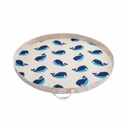 3 Sprouts Play Mat Bag Whale Blue