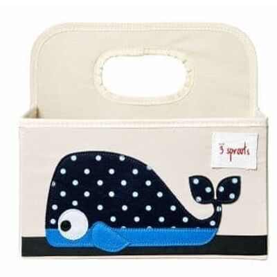 3 Sprouts Nappy Caddy Baleine Bleu