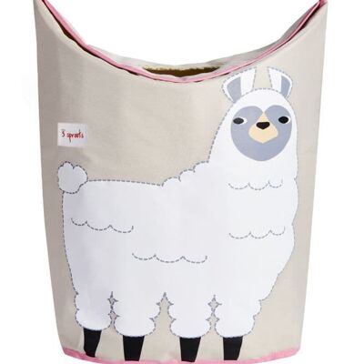 3 Sprouts Laundry Hamper Llama White