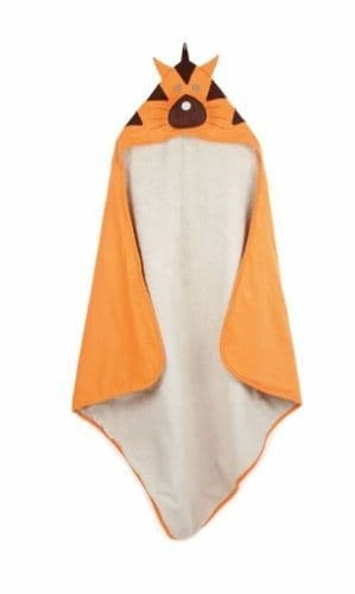 3 Sprouts Hooded Towel Tiger Orange