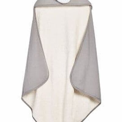 3 Sprouts Hooded Towel Raccoon Grey