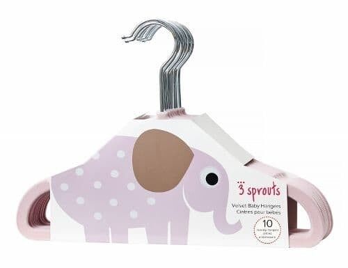 3 Sprouts Hangers Elephant Pink