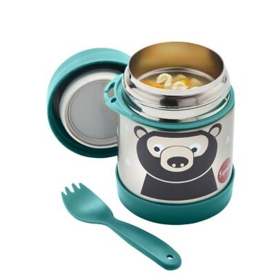 3 Sprouts Food Jar & Spork Ours/Sarcelle