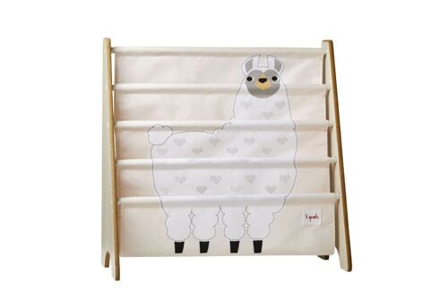 3 Sprouts Book Rack Llama/White