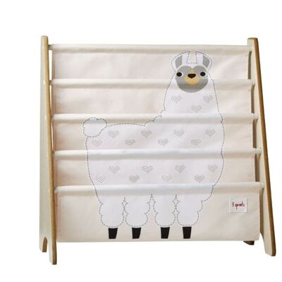 3 Sprouts Book Rack Llama/White