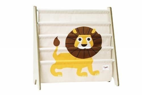 3 Sprouts Book Rack Lion Yellow