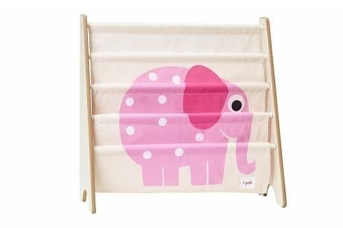 3 Sprouts Book Rack Elephant Pink