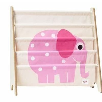 3 Sprouts Book Rack Elephant Pink