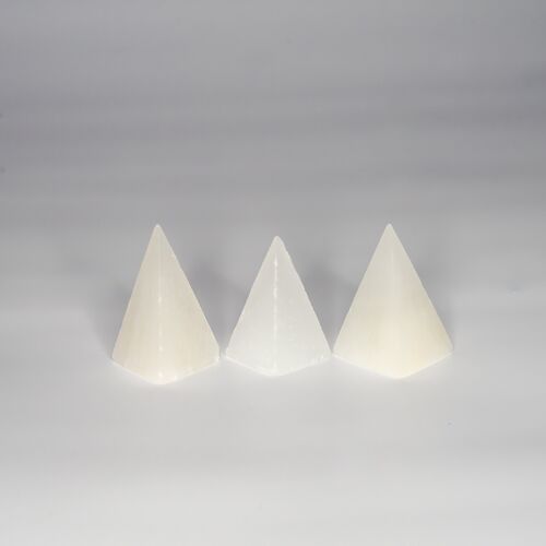 Selenite Pyramid Crystal 5cm