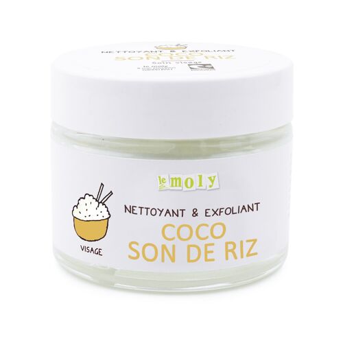 Gelée nettoyante et gommage doux Visage - Coco & Son de riz