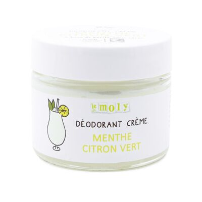 Déodorant bio crème Menthe Citron vert - 100% naturel