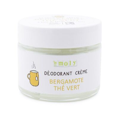 Crema deodorante biologica Bergamotto Tè verde - 100% naturale