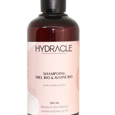 Shampoo per capelli secchi con miele biologico e avena biologica