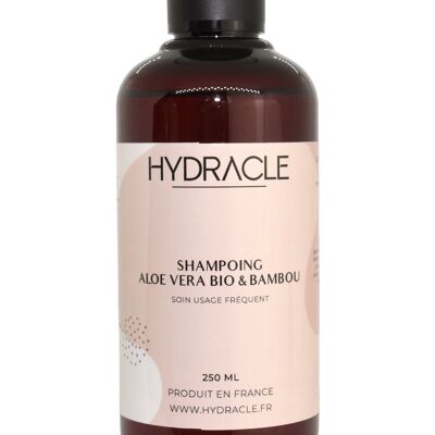 Shampoo per uso frequente biologico all'aloe vera e bambù