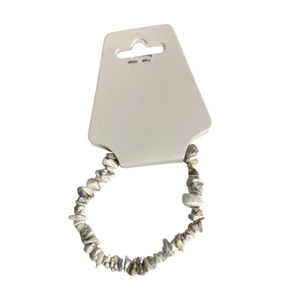 Bracciale elasticizzato con pietre preziose Howlite