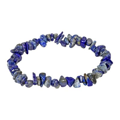 Bracelet extensible puce de pierre gemme Lapis Lazuli