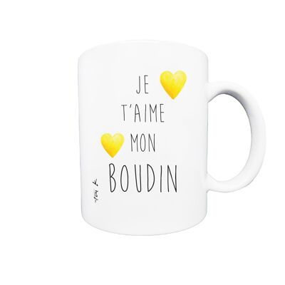 Mug Je t'aime mon boudin