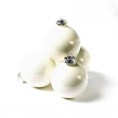 Pack de 16 bolas navideñas - Opal White