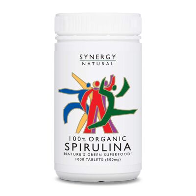 Tabletas de espirulina orgánica natural Synergy