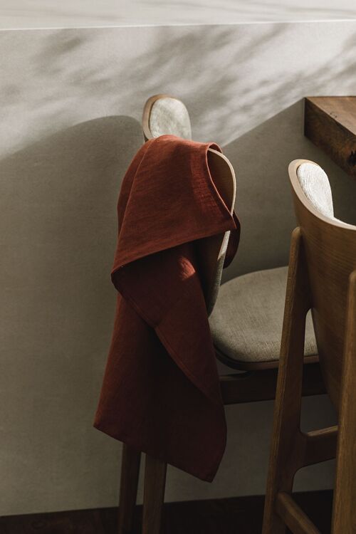 Linen Tea towel (dish towels)/ Terracotta