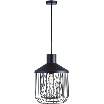 Suspension 26621NO Noir - abat jour Metal