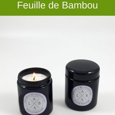 Bougie Parfumée rechargeable 220 g - Parfum Feuille de Bambou