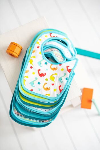 LOT DE 10 BAVOIR BÉBÉ VELCRO 1