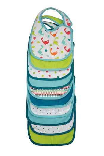 LOT DE 10 BAVOIR BÉBÉ VELCRO 3