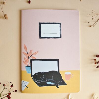 Notebook Cat & Laptop A5